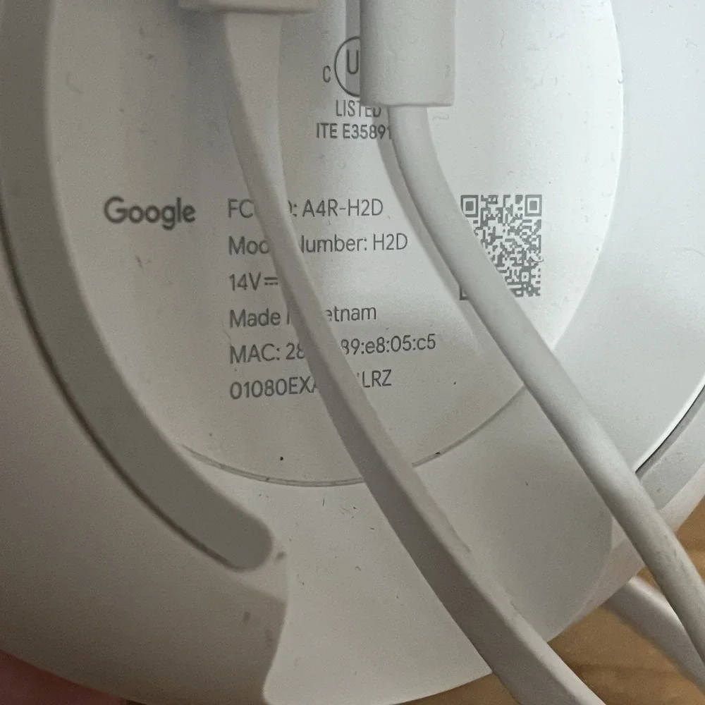 Google H2D Nest Wifi‎ Router and Point Untested Cords Included